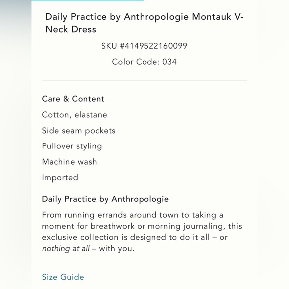 NWT w Flaw Anthropologie daily practice Montauk v-neck dress XS lime green - Picture 13 of 13